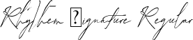 Rhythem Signature Regular font - Rhythem Signature for Personal Use.otf