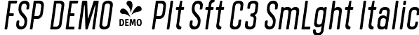 FSP DEMO - Plt Sft C3 SmLght Italic font - Fontspring-DEMO-polatesoftc3-semilightitalic.ttf