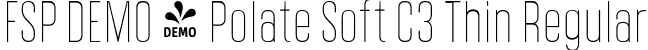 FSP DEMO - Polate Soft C3 Thin Regular font - Fontspring-DEMO-polatesoftc3-thin.ttf