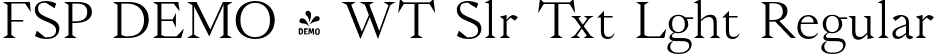 FSP DEMO - WT Slr Txt Lght Regular font - Fontspring-DEMO-wtsolaire-textlight.otf