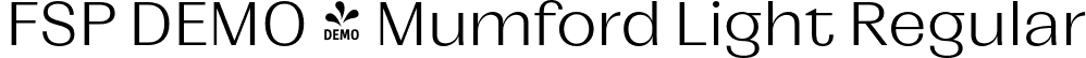 FSP DEMO - Mumford Light Regular font - Fontspring-DEMO-mumford-light.otf