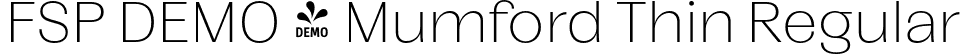 FSP DEMO - Mumford Thin Regular font - Fontspring-DEMO-mumford-thin.otf