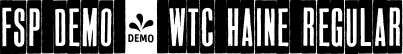 FSP DEMO - WTC HAINE Regular font - Fontspring-DEMO-wtc-haine.otf