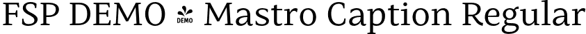 FSP DEMO - Mastro Caption Regular font - Fontspring-DEMO-mastro-captionregular.otf