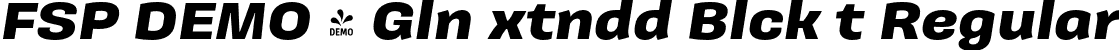 FSP DEMO - Gln xtndd Blck t Regular font - Fontspring-DEMO-galeanaextended-blackit.otf