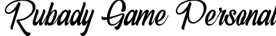 Rubady Game Personal font - RubadyGamePersonal.ttf