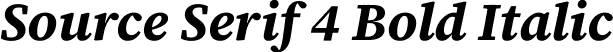 Source Serif 4 Bold Italic font - SourceSerif4-BoldItalic.ttf