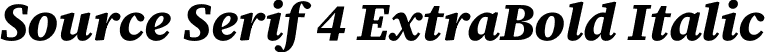Source Serif 4 ExtraBold Italic font - SourceSerif4-ExtraBoldItalic.ttf