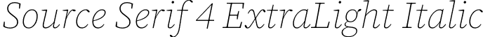 Source Serif 4 ExtraLight Italic font - SourceSerif4-ExtraLightItalic.ttf