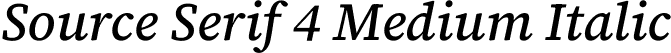 Source Serif 4 Medium Italic font - SourceSerif4-MediumItalic.ttf