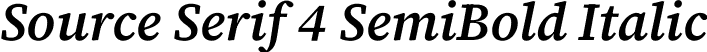 Source Serif 4 SemiBold Italic font - SourceSerif4-SemiBoldItalic.ttf