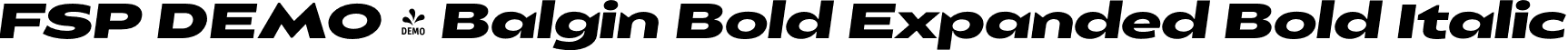 FSP DEMO - Balgin Bold Expanded Bold Italic font - Fontspring-DEMO-balgin-boldexpandeditalic.otf