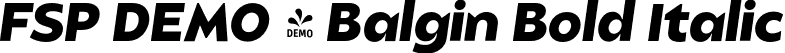 FSP DEMO - Balgin Bold Italic font - Fontspring-DEMO-balgin-bolditalic.otf