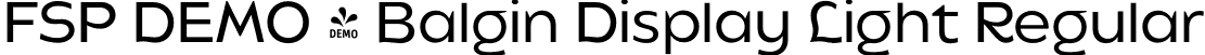 FSP DEMO - Balgin Display Light Regular font - Fontspring-DEMO-balgindisplay-light.otf