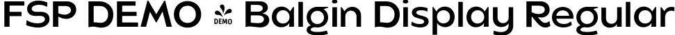 FSP DEMO - Balgin Display Regular font - Fontspring-DEMO-balgindisplay-regular.otf