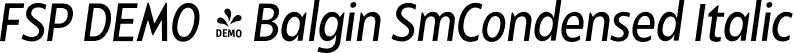 FSP DEMO - Balgin SmCondensed Italic font - Fontspring-DEMO-balgin-regularsmcondenseditalic.otf