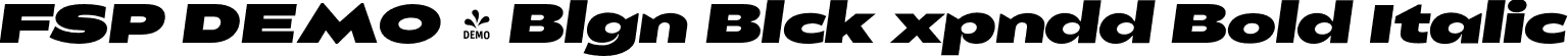 FSP DEMO - Blgn Blck xpndd Bold Italic font - Fontspring-DEMO-balgin-blackexpandeditalic.otf