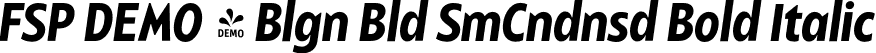 FSP DEMO - Blgn Bld SmCndnsd Bold Italic font - Fontspring-DEMO-balgin-boldsmcondenseditalic.otf