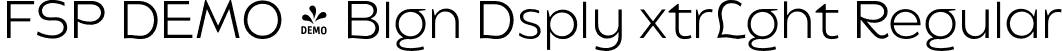 FSP DEMO - Blgn Dsply xtrLght Regular font - Fontspring-DEMO-balgindisplay-extralight.otf