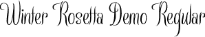 Winter Rosetta Demo Regular font - winterrosettademo-mld42.otf