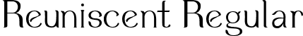 Reuniscent Regular font - Reuniscent-Regular.ttf