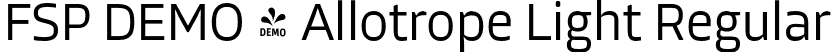 FSP DEMO - Allotrope Light Regular font - Fontspring-DEMO-allotrope-light.otf