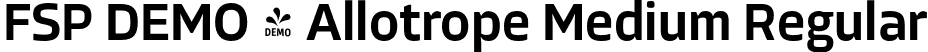FSP DEMO - Allotrope Medium Regular font - Fontspring-DEMO-allotrope-medium.otf