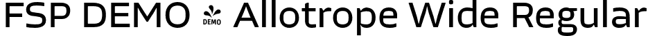 FSP DEMO - Allotrope Wide Regular font - Fontspring-DEMO-allotropewide-regular.otf