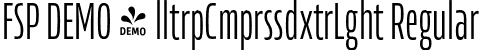 FSP DEMO - lltrpCmprssdxtrLght Regular font - Fontspring-DEMO-allotropecomp-exlight.otf