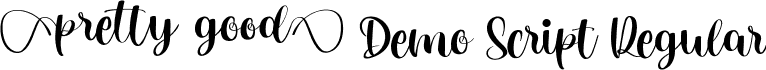 Pretty Good Demo Script Regular font - PrettyGoodDemoScript.ttf