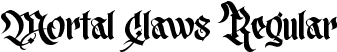 Mortal Claws Regular font - Mortal Claws - Blackletter Font.otf