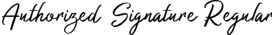 Authorized Signature Regular font - Authorized Signature.ttf