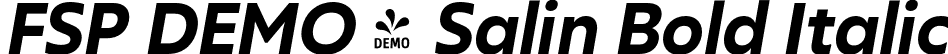 FSP DEMO - Salin Bold Italic font - Fontspring-DEMO-salin-bolditalic.otf