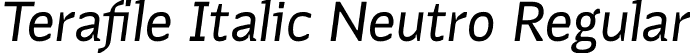 Terafile Italic Neutro Regular font - TerafileItalic-Neutro.otf