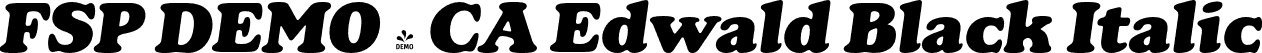 FSP DEMO - CA Edwald Black Italic font - Fontspring-DEMO-caedwald-blackitalic.otf