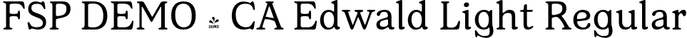 FSP DEMO - CA Edwald Light Regular font - Fontspring-DEMO-caedwald-light.otf