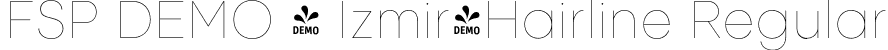 FSP DEMO - Izmir-Hairline Regular font - Fontspring-DEMO-izmir-hairline.otf