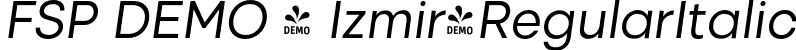 FSP DEMO - Izmir-RegularItalic font - Fontspring-DEMO-izmir-regular-italic.otf