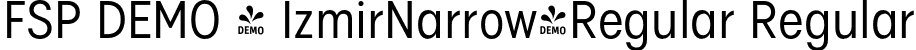 FSP DEMO - IzmirNarrow-Regular Regular font - Fontspring-DEMO-izmirnarrow-regular.otf