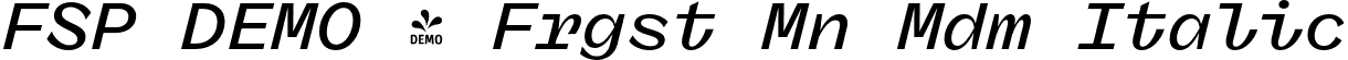 FSP DEMO - Frgst Mn Mdm Italic font - Fontspring-DEMO-freigeistmono-mediumitalic.otf
