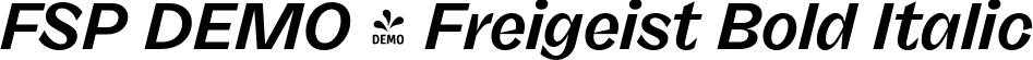 FSP DEMO - Freigeist Bold Italic font - Fontspring-DEMO-freigeist-bolditalic.otf