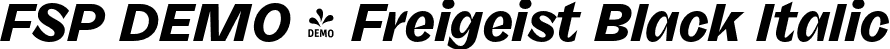 FSP DEMO - Freigeist Black Italic font - Fontspring-DEMO-freigeist-blackitalic.otf