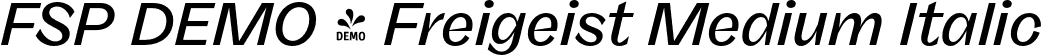 FSP DEMO - Freigeist Medium Italic font - Fontspring-DEMO-freigeist-mediumitalic.otf
