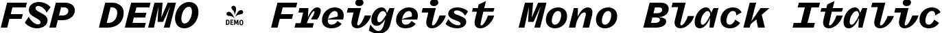 FSP DEMO - Freigeist Mono Black Italic font - Fontspring-DEMO-freigeistmono-blackitalic.otf