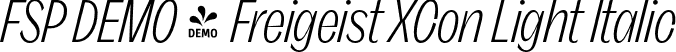 FSP DEMO - Freigeist XCon Light Italic font - Fontspring-DEMO-freigeist-xconlightitalic.otf