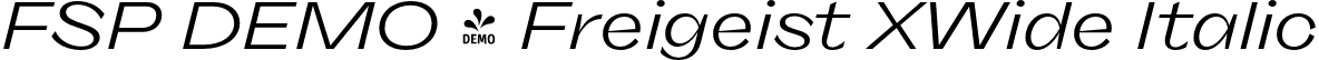FSP DEMO - Freigeist XWide Italic font - Fontspring-DEMO-freigeist-xwideregularitalic.otf
