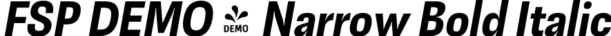 FSP DEMO - Narrow Bold Italic font - Fontspring-DEMO-gevhernr-boldit.otf
