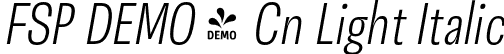 FSP DEMO - Cn Light Italic font - Fontspring-DEMO-gevhercn-lightit.otf