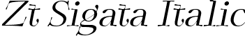 Zt Sigata Italic font - ZtSigataItalic-nR53g.ttf