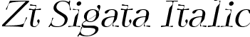 Zt Sigata Italic font - ZtSigataKoziItalic-1Gq82.ttf